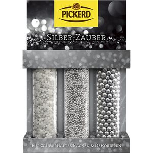 Zuckerstreusel PICKERD Silber-Zauber, in Röhrchen