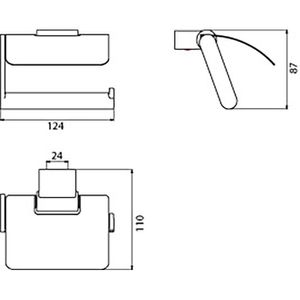 Produktbild für Toilettenpapierhalter Emco System 2, verchromt