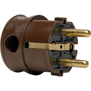 Schutzkontaktstecker Kopp 178506001, braun