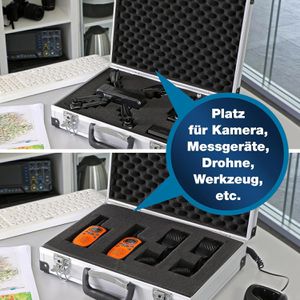 Produktbild für Transportkoffer PeakTech P 7260, abschließbar, aus Aluminium