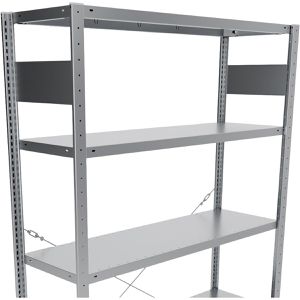 Produktbild für Schwerlastregal META-Regalbau 9900013331, 5 Metallböden