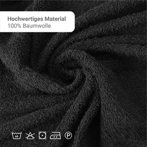 Produktbild für Handtuch NatureMark Frottier, schwarz, 30 x 50 cm