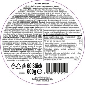 Produktbild für Schaumzucker Trolli Mini Burger, mit Fruchtgummi