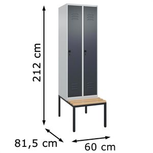 Produktbild für Spind CP-Möbel Classic PLUS, anthrazit