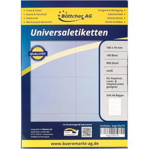 Produktbild für Universaletiketten Böttcher-AG Premium, selbstklebend, weiß