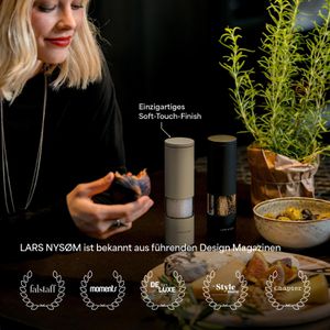 Produktbild für Gewürzmühle LARS-NYSØM Lagom Taupe Brown, Höhe 18,7 cm