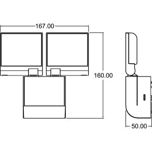 Produktbild für LED-Außenstrahler Theben theLeda S17-100L, IP55 wasserfest