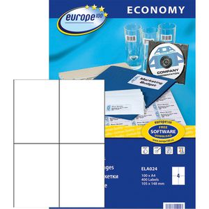 Universaletiketten Europe100 ELA024, weiß