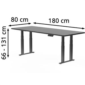 Produktbild für Schreibtisch FlexiSpot E7B Plus, schwarz / schwarz