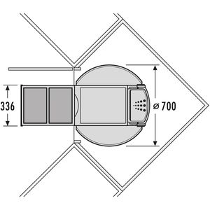 Produktbild für Einbaumülleimer Hailo AS Rondo 18/18, 3645121
