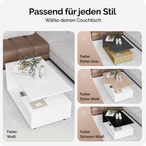 Produktbild für Couchtisch CASARIA Orlando, aus Holz, weiß
