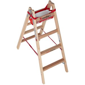 Produktbild für Stehleiter Euroline Nr. 10504, 1050404, beidseitig begehbar