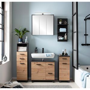 Produktbild für Badregal Schildmeyer Palermo 157632, aus Holz, anthrazit