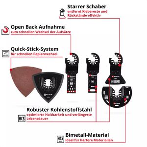 Produktbild für Multifunktionswerkzeug-Zubehör Einhell Universal-Multitool-Set