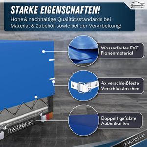 Produktbild für Anhänger-Plane Tarpofix HP6, wasserdichte Hochplane