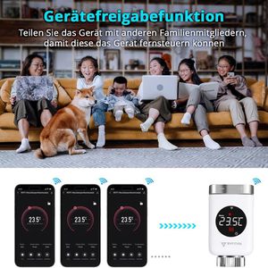 Produktbild für Heizkörperthermostat SALCAR TRV801W, App-fähig
