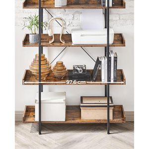 Produktbild für Bücherregal Vasagle LLS110B01, schwarz / vintage braun