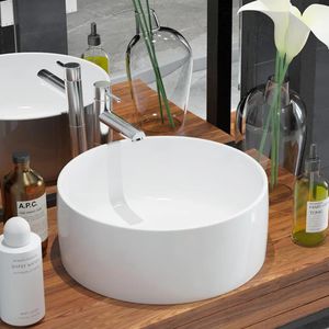 Produktbild für Waschbecken vidaXL 142342, aus Keramik, weiß