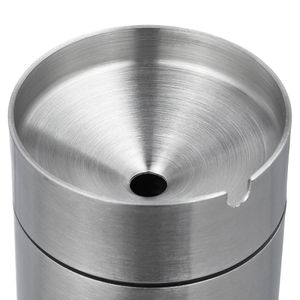 Produktbild für Aschenbecher Relaxdays silber, Indoor &amp; Outdoor, mit Deckel