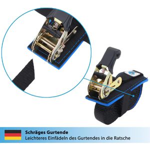 Produktbild für Spanngurt valonic SG-010-240, schwarz, mit Ratsche