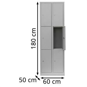 Produktbild für Schließfachschrank Lüllmann 520320, lichtgrau