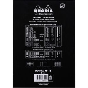 Produktbild für Notizblock Rhodia 16559C, dotpad, schwarz, A5