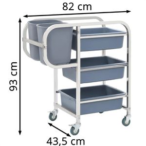 Produktbild für Küchenwagen vidaXL 50918, blau / siber