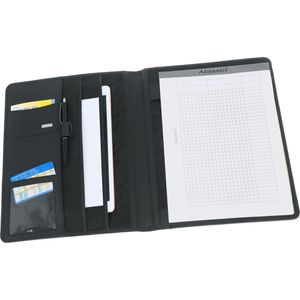 Produktbild für Schreibmappe Alassio 43006, Cremona, schwarz, Echt Leder