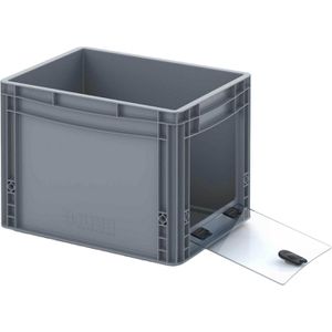 Produktbild für Eurobox AUER EG SKS 43/32 HG, grau, mit Acrylglas-Sichtklappe