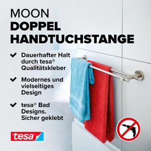 Produktbild für Handtuchhalter Tesa Moon 40307, silber