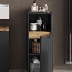 Produktbild für Badschrank Vicco Marelle, mit 4 Füßen, anthrazit/artisan eiche