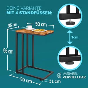 Produktbild für Beistelltisch CASARIA 108649, braun, aus Holz / Metall