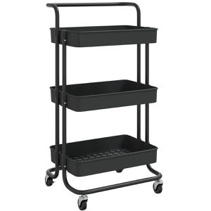 Küchenwagen vidaXL 336335, schwarz