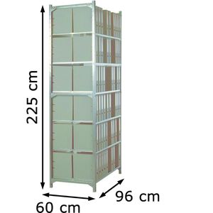 Produktbild für Aktenregal Manuflex Registra Budget, RA 2573, aus Metall