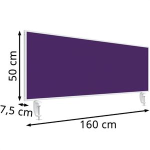 Produktbild für Tischtrennwand Magnetoplan VarioPin, 1116011, violett