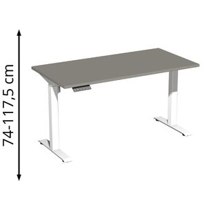 Schreibtisch Geramöbel Elevate Home, onyx / weiß