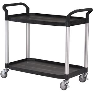 Servierwagen Böttcher-AG schwarz, Aluminium / Kunststoff