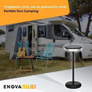 Produktbild für Tischlampe Enovalite ELEDSO700115, schwarz, LED, warmweiß