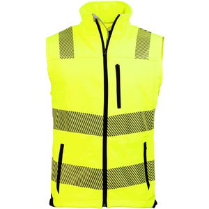Warnweste ASATEX Prevent Softshell, signalgelb-schwarz