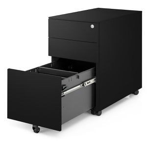 Produktbild für Rollcontainer Ergotopia RGOCON-S, aus Metall, schwarz