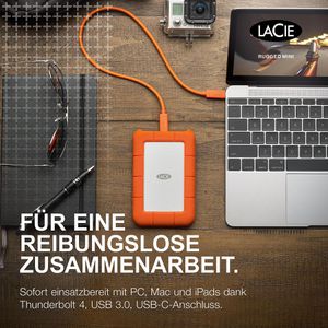 Produktbild für Festplatte LaCie Rugged Mini LAC301558