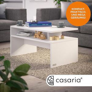 Produktbild für Couchtisch CASARIA Sacramento, aus Holz, weiß