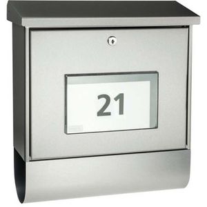 Produktbild für Briefkasten Burg-Wächter Malaga 4400SI, silber, aus Stahl