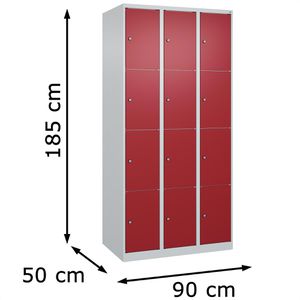 Produktbild für Schließfachschrank CP-Möbel Classic Plus, rot