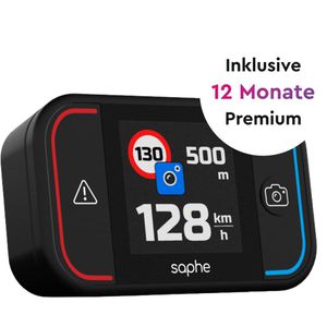 Saphe Verkehrsalarm Drive Pro Kit, Blitzerwarner, Bluetooth, mit App, Echtzeitwarnung, Display