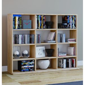 Produktbild für CD-Regal VCM Megosa Mini, 912419, sonoma eiche