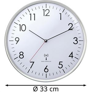 Produktbild für Wanduhr TFA 60.3514, Kunststoff, analog, Funkuhr