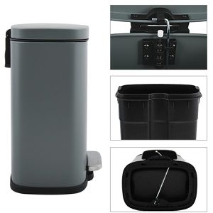 Produktbild für Mülleimer Spirella Akira, 10.19836, grau matt