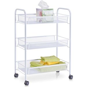 Produktbild für Nischenregal Zeller 17721, weiß, mit Rollen