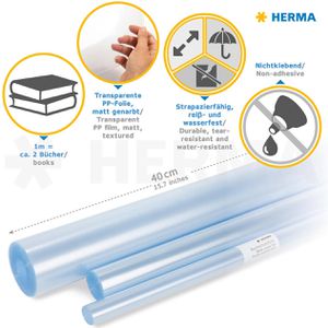 Produktbild für Buchfolie Herma 7388, abwischbar, nicht klebend